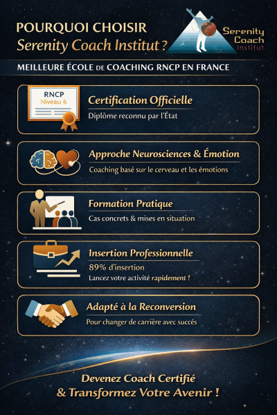 Meilleure école de coaching RNCP en France : pourquoi choisir Serenity Coach Institut en 2026 ?